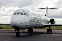OE-LJE @ EGMC - Arriving at home-base after charter hire. - by Alan Pratt