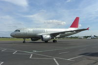 VP-BHK @ EGMC - On main apron awaiting move to Air Livery hangar for respray in S7 colours - by Alan Pratt