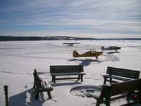 N4411H - On the north end of Conesus Lake, Lakeville NY with N1355A, a PA-18 Super Cub, N8607C a PA-22/20 Pacer. Going for Lunch at the North Shore Grill - by Joe Rizzo