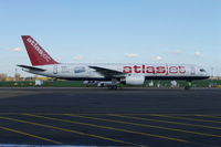 N689GX @ EGMC - Ready for departure after visit to paint-shop for spraying in Atlasjet livery. - by Alan Pratt