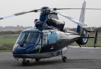 G-CEYU @ EGFH - Visiting Dauphin helicopter operated by Multiflight Ltd. - by Roger Winser