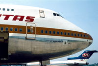 VH-EBH @ EGBB - The first B747 to land at Birmingham sometime in the second half of 1970`s. - by Alan Pratt