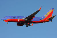 N497WN @ LAS - Southwest Airlines N497WN on short final to RWY 25L.