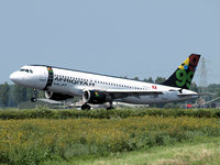 TS-INA @ EHAM - Landing on runway R18 of Amstrdam Airport - by Willem Goebel