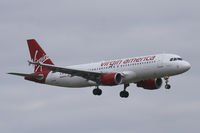 N640VA @ DFW - Virgin America landing at DFW Airport