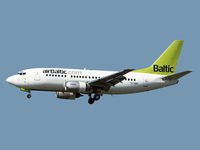 YL-BBD @ AMS - Landing on runway C18 of Schiphol Airport - by Willem Goebel
