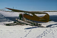 C-FNKG - Seen in Dryden, Ontario pulled up on the shore of Wabigoon Lake on April 20, 1978. The photographer and Paul Boles were investigating its possible purchase for the Sioux Lookout Flying Club. - by Stephen B. Nicholson