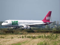 LZ-MDA @ AMS - Landing on runway R18 of Amsterdam Airport - by Willem Goebel