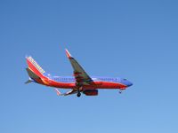 N401WN @ ONT - On final for runway 8L - by Helicopterfriend