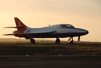 XL612 @ EGFH - Seen at dusk, Hunter Flying Ltd's Hawker Hunter T.7 on loan to the airport for 2 to 3 years. - by Roger Winser