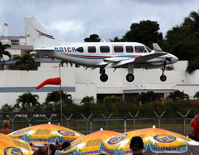 N31CR @ SXM - Over Maho Beach - by Wolfgang Zilske