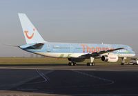 G-BYAP @ EGSH - Being towed to Air Livery for spray into Allegiant air C/S.