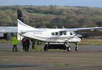 G-SYLV @ EGFH - Skydivers boarding Skydive Swansea's Grand Caravan. - by Roger Winser