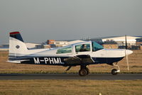 M-PHML @ EGNH - Photographed taxiing out for departure from Blackpool Airport, Lancashire back to the Isle of Man on Saturday 14th january 2012 - by Andrew Ratcliffe