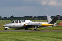 OY-FGA @ EKRK - Niels Egelund taxying his Fouga Magister after a flight display at Roskilde airport, Denmark.