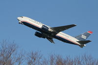 N255AY @ EBBR - Flight US751 is climbing from RWY 25R