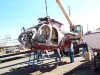N1611W @ 2008 - loaded onto trailer after salvage purchase - by Larry Schreindl
