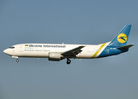 UR-GAV @ EHAM - Landing on runway C18 of Schiphol Airport - by Willem Göebel