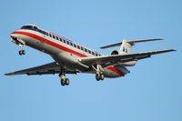 N295SK @ KORD - Chautauqua Airlines/American Connection Embraer EMB-135KL, CHQ5076 arriving from KCID, RWY 28 approach KORD. - by Mark Kalfas