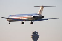 N469AA @ KORD - American Airlines Mcdonnell Douglas DC-9-82, AAL782 Arriving from KSTL, RWY 28 approach KORD. - by Mark Kalfas