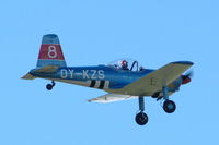 OY-KZS @ EKRK - KZ VIII replica flying over Roskilde airport, Denmark. Nice looking aeroplane.