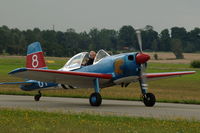OY-KZS @ EKRK - KZ VIII replica taxying in after a flight display at Roskilde airport, Denmark. - by Henk van Capelle