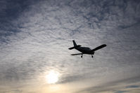 G-GCAT @ X5FB - Into the setting sun! Piper PA-28-140 Cherokee departs Fishburn Airfield, UK, January 2012. - by Malcolm Clarke
