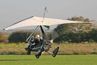 G-HALT @ X5FB - Mainair Pegasus Quik lifts off at Fishburn Airfield, UK October 2011. - by Malcolm Clarke