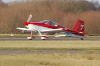 G-CGWG @ EGFH - Resident RV-7 arriving after a local flight. - by Roger Winser