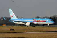 G-OOBF @ EGCC - Operated by Thomson for TCS & Starquest Expedition, this VIP-configured B757 seats 78 passengers in plush VIP-style leather seating - by Chris Hall