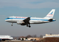 N744P @ PHL - Touching down on 27R at PHL - by Thomas P. McManus