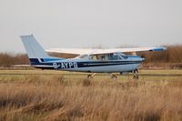 G-AYPG @ EGFH - Visiting Reims/Cessna Cardinal RG at holding point for  Runway 22 - by Roger Winser