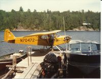 N70472 @ NA - This photo was taken by Cortland V Carrington III, 24 June 1981 of Bob Mohr's Piper Cub.  Photo was take on Blueberry Island, Grassy Bay, Sand Point Lake, MN - by Cortland V Carrington III