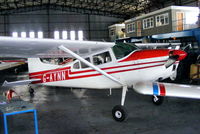 G-AYNN @ EGNH - inside the Blackpool Air Centre hangar - by Chris Hall