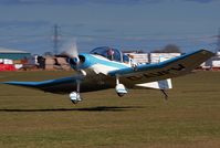 G-AWFW @ BREIGHTON - Thought the wing dip into the fierce crosswind was a bit too enthusiastic and close to terra firma!!!