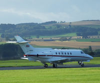 ZE395 @ EGQL - 32Sqn BAe 125 arrives at Leuchars airshow 2010 - by Mike stanners