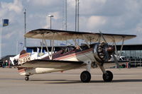 OY-RAM @ EKRK - Stearman taxying on the platform of Roskilde airport, Denmark. - by Henk van Capelle