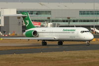 EZ-A107 @ EGBB - Turkmenistan Airlines 2005 Boeing 717-22K, c/n: 55187 on ferry back to the USA .  Arrived at Birmingham from Kiev and departed to Keflavik - by Terry Fletcher