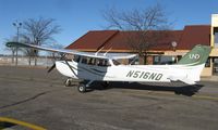 N516ND @ KAXN - Cessna 172S Skyhawk from the University of North Dakota at the fuel pump. - by Kreg Anderson