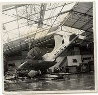 VR-HFQ @ VHHK - DHC-1 Chipmunk damaged by Typhoon Wanda,1962.Stinson L-5 in background.
