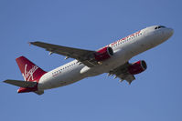 N838VA @ LAX - Virgin America dfw one N838VA (FLT VRD416) climbing out from RWY 7L en route to John F Kennedy Int'l (KJFK). - by Dean Heald