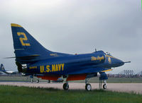154975 @ KNXX - Displaying Blue Angel #2, photographed while on display at NAS Willow Grove,PA.,  08 September 1979.  (35mm, Ektachrome 64) - by Thomas P. McManus