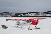 C-GINC @ CEZ5 - On skis on frozen Lake Schwatka - Whitehorse, Yukon. - by Murray Lundberg