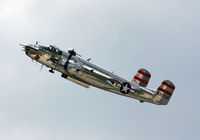 N9079Z @ KMIV - Displaying noseart Panchito performing  a low level flyby at Millville, NJ (KMIV).