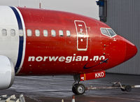 LN-KKO @ EGSH - About to be towed into the Air Livery hangar.