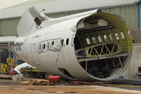 G-TBIC @ EGMC - All that remains of 1984 British Aerospace BAE.146-200, c/n: E2025 at Southend