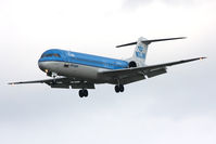 PH-OFN @ EGNT - Fokker 100 on approach to Runway 25 at Newcastle Airport, March 2012. - by Malcolm Clarke