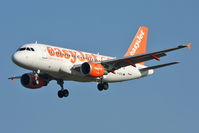G-EZAC @ EGNT - Airbus A319-111 on approach to Runway 25 at Newcastle Airport, March 2012. - by Malcolm Clarke