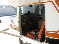 N8404M @ SZP - 1970 Cessna A150K AEROBAT, Lycoming O-320-E2D 150 Hp upgrade by AVCON's STC, quick release door off to show panel (and allows parachute bailout at altitude if in extremis) - by Doug Robertson