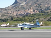 N1160N @ SZP - 1982 Mooney M20J 201, Lycoming O&VO-360 200 Hp, takeoff roll Rwy 04 - by Doug Robertson
